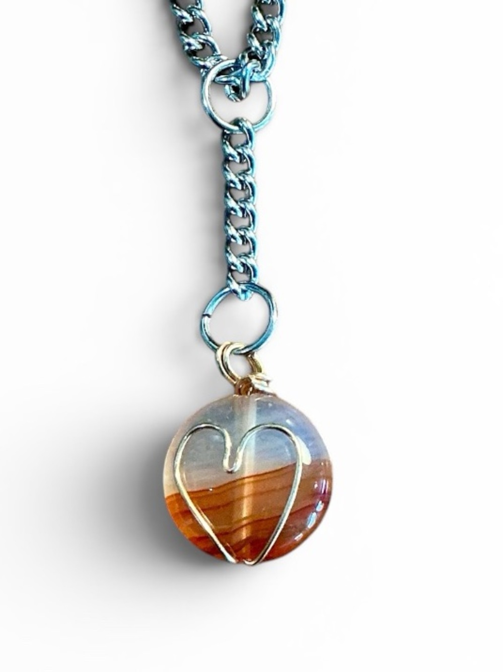 🆕 Heart Shaped Wire Wrapped Pendant Necklace